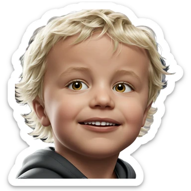 blonde boy portrait looking at viewer sticker