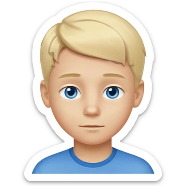 Sarışın kısa boylu 11 yaşında yakışıklı çocuk sticker