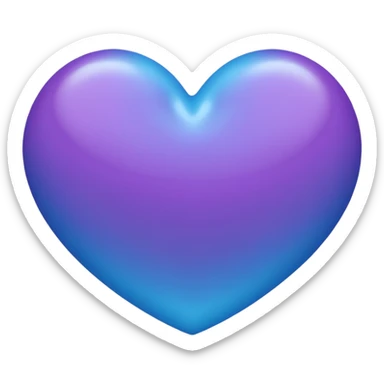 solid color purple-ish blue heart sticker