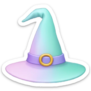 witch hat in pastel colors sticker