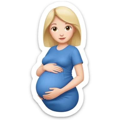 cute pregnant woman aesthetic sticker