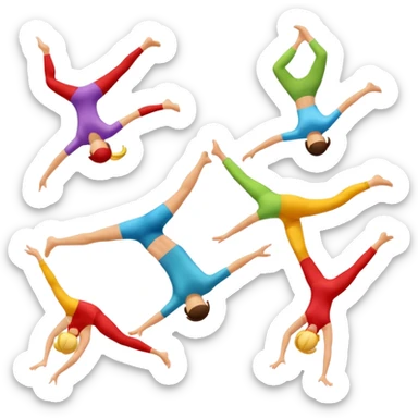 Acrobacias aereas en tela  sticker