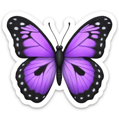 purple and black butterfly sticker