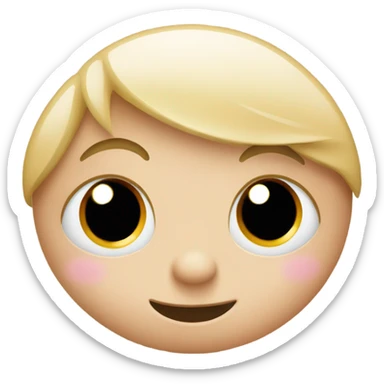 Shy emoji covering its mouth with one hand sticker