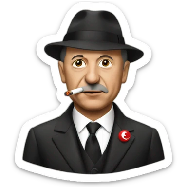 erdogan with cigarette sticker