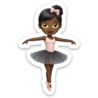 Black haired ballerina  sticker
