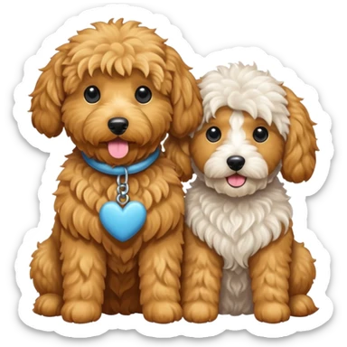 Golden doodle and Multipoo friends sticker