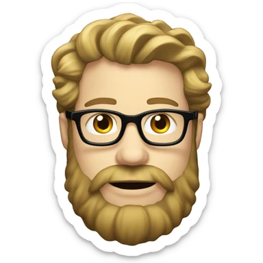Long bearded Seth rogen with blonde hair sticker