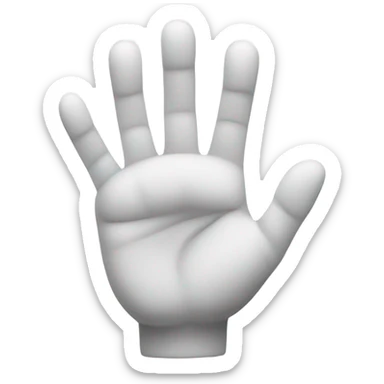 white grab hand cursor icon sticker