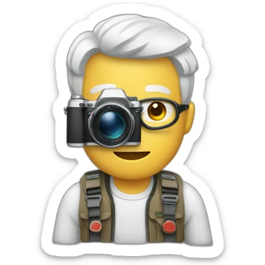 heros with photocamera sticker