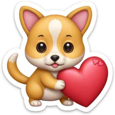 Pet Valentine sticker