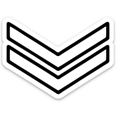 U.S. Navy Seaman E-3 insignia, three white diagonal stripes on a dark navy background, simple and clear sticker