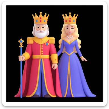 disney king and queen posing sticker