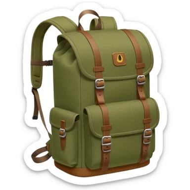 Hiking backpack with chest strap sticker