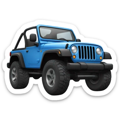 Jeep scrambler blue with short hard top sticker