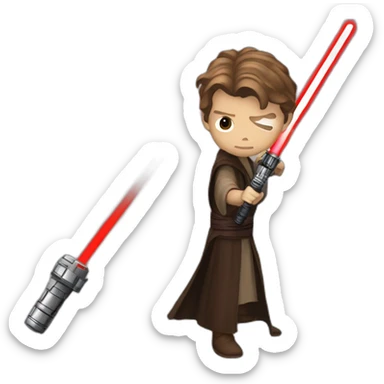 Anakin skywalker red lightsaber sticker