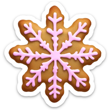 pink snowflake cookie  sticker