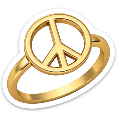 peace shaped ring sticker