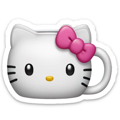 a hello kitty mug sticker