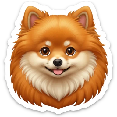  A pomerian dog. sticker