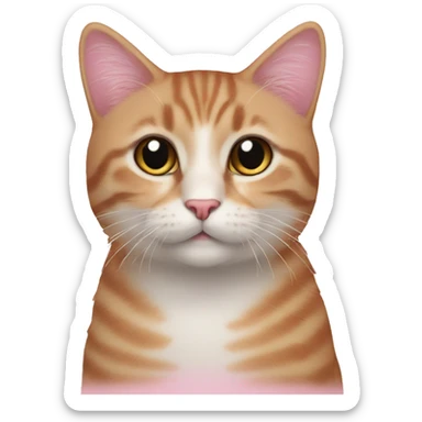 Gatito de gomita rosa sticker