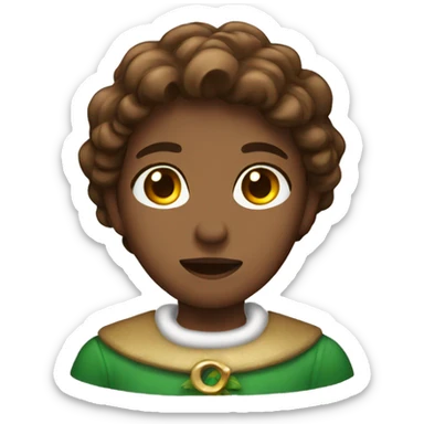 A Brown haired angle in christmas sticker