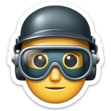 protective welding glasses, frameless design with dark tinted lenses, safety eyewear sticker