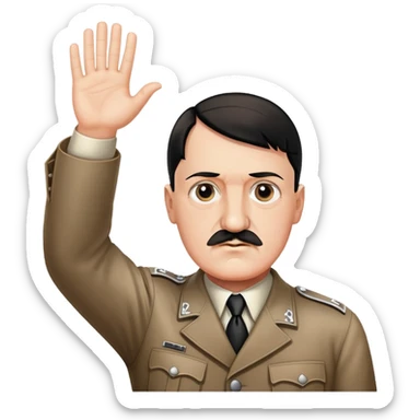 Hitler raising his hand forward  sticker