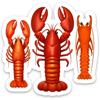 Three lobsters sticker