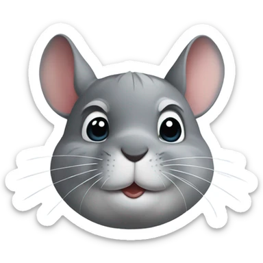 chinchilla head sticker