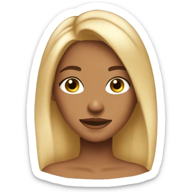 a teenage tan long blonde girl with a clay skincare mask  sticker