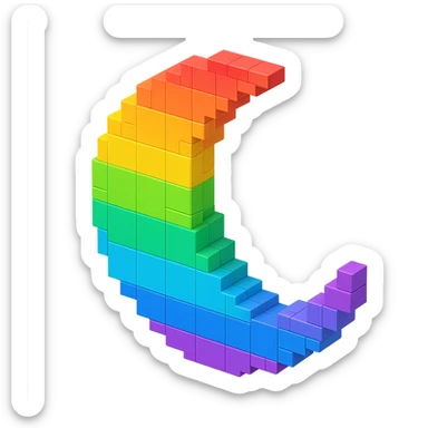 Rainbow Moon sticker