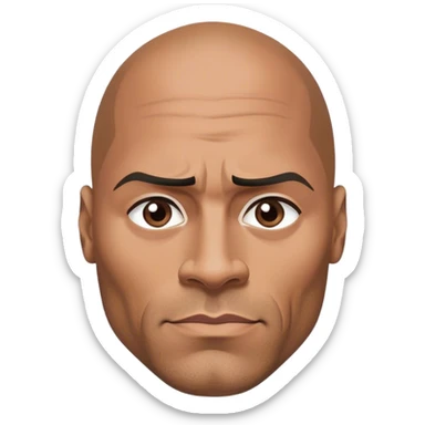 dwayne “the rock” johnson doing the eyebrow raise sticker