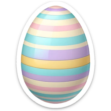 striped easter egg sticker