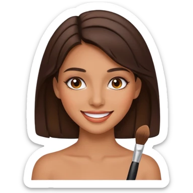sexy girl makeup brunette sticker