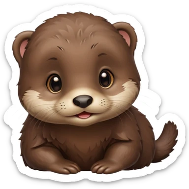 Baby otter sticker