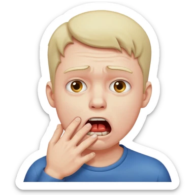 a man choking himself  sticker