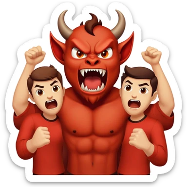 People getting yelled at by a Taz devil sticker