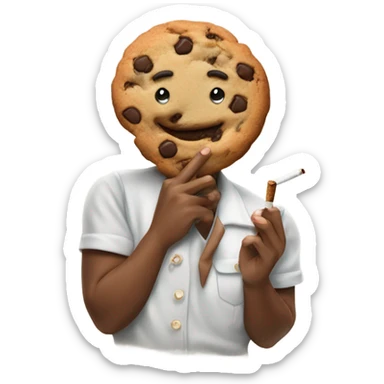 Cookie smoking a cigarette  sticker