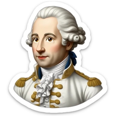 eighteenth-century French aristocrat sticker