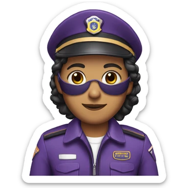 pilot wearing purpure uniform sticker