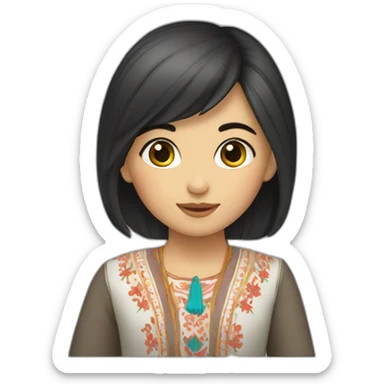 Uzbek girl sticker