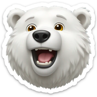 White bear sticker
