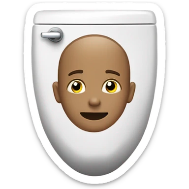 Somebody’s head ￼coming out of a toilet ￼ sticker