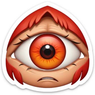 Angry only eye sticker