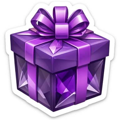  Gift box made of Amethyst sticker