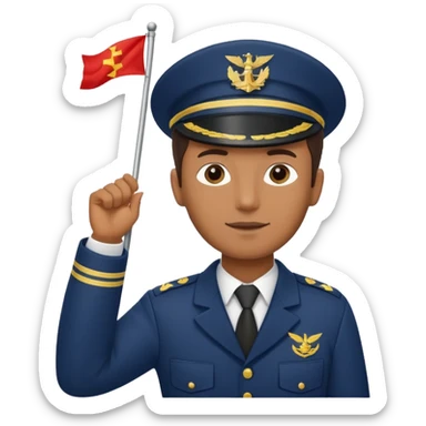 lighthouse Keeper raising signal flag sticker