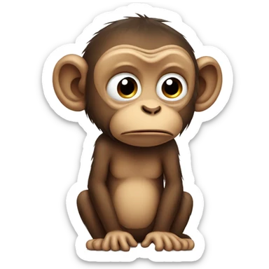 Crying monkey sticker