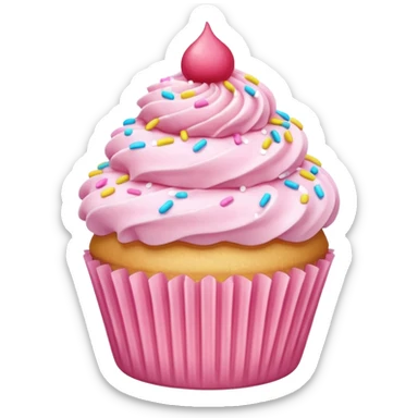 pink berry vanila cupcake sticker