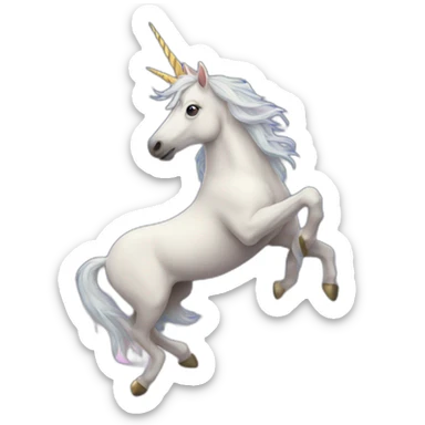 Unicorn dancing in the moon sticker